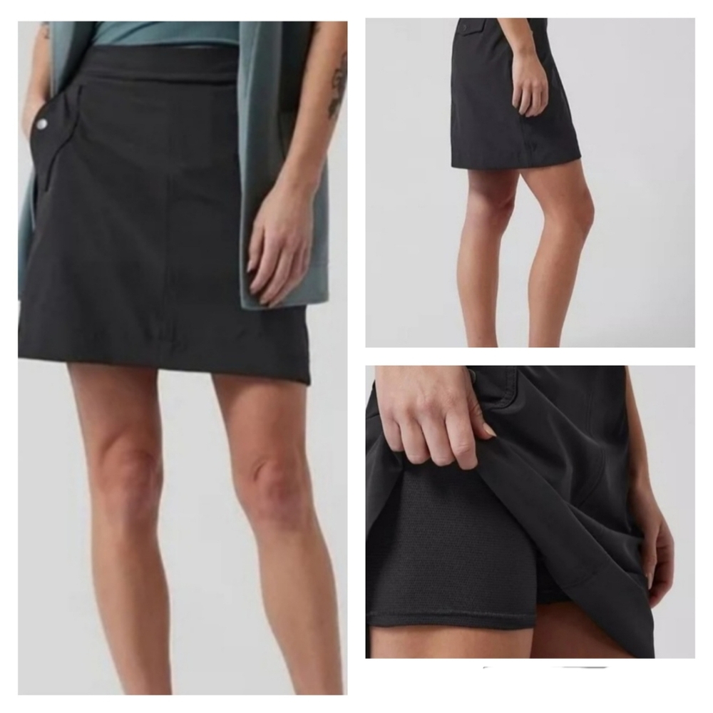 Athleta Black Vienna Cargo Skort Skirt #988132 Size 0 Active Outdoors NEW NWT